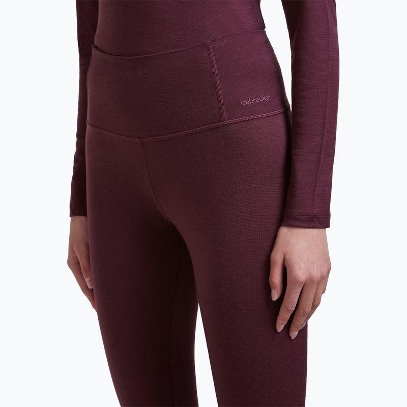 Women's thermal trousers Icebreaker Merino 200 Oasis High Rise Leggins dark berry 5