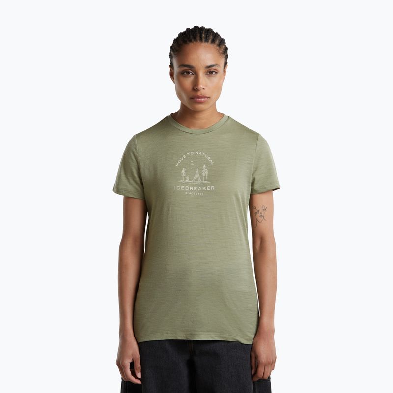 Women's thermal shirt Icebreaker Merino 150 Tech Lite Peaceful Pass Lichen