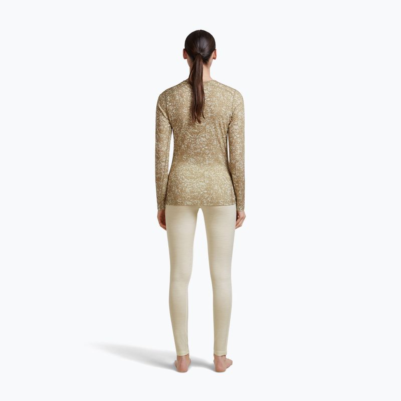 Women's longsleeve icebreaker Merino 200 Oasis Crewe Moss Bloom cumin/undyed/aop 5