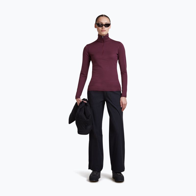 Women's thermal sweatshirt Icebreaker 200 Oasis Crewe Dark Berry 2