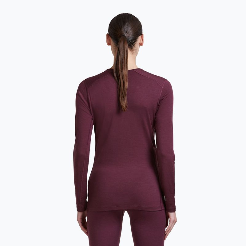 Women's thermal sweatshirt Icebreaker 200 Oasis Crewe Dark Berry 3