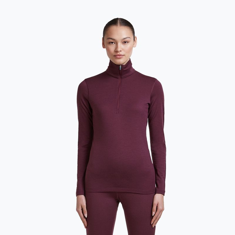 Women's thermal sweatshirt Icebreaker 200 Oasis LS Half Zip dark berry