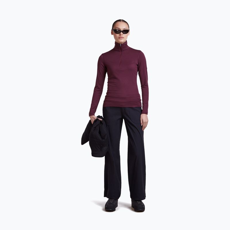 Women's thermal sweatshirt Icebreaker 200 Oasis LS Half Zip dark berry 2