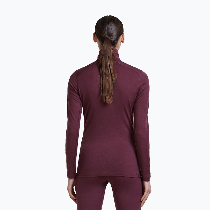 Women's thermal sweatshirt Icebreaker 200 Oasis LS Half Zip dark berry 3