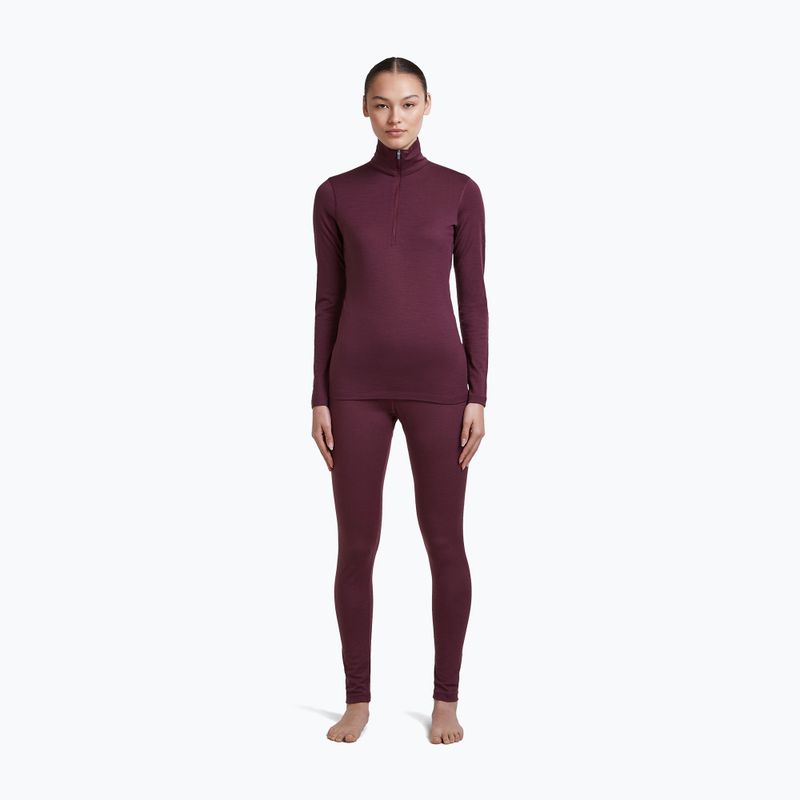 Women's thermal sweatshirt Icebreaker 200 Oasis LS Half Zip dark berry 4