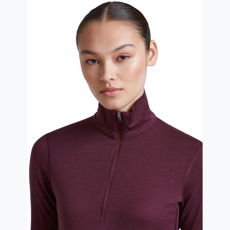 Women's thermal sweatshirt Icebreaker 200 Oasis LS Half Zip dark berry 6