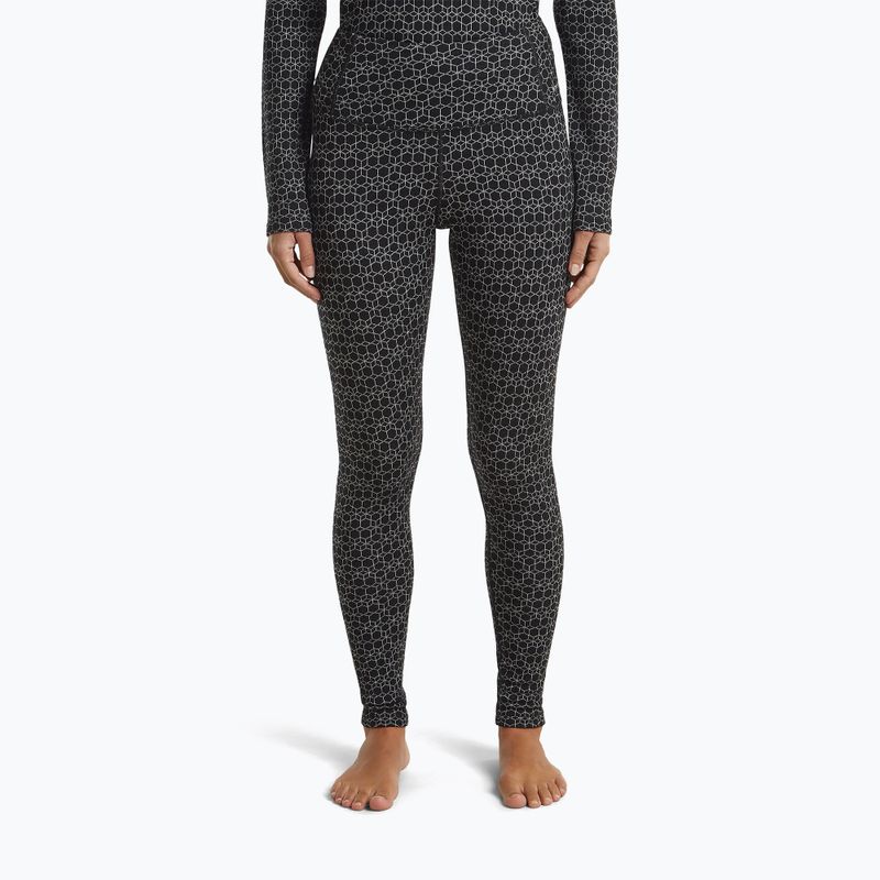 Women's thermal trousers icebreaker Merino 260 Tech Vertex High Rise black/snow