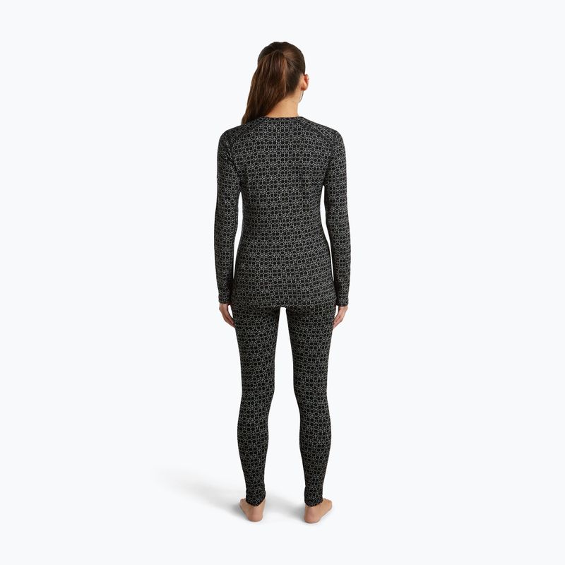 Women's thermal sweatshirt Icebreaker Merino 260 Tech Vertex Crewe Black/Snow 4