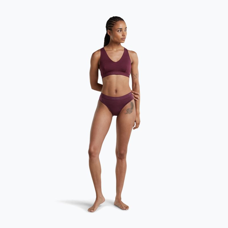 Women's thermal underwear Icebreaker Merino 125 Cool-Lite Sprite Hipster dark berry 3