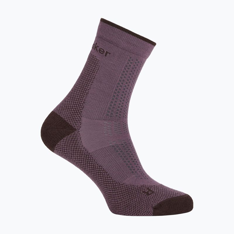 Women's socks Icebreaker Merino Hike+ Ultralight Quarter grey plum/bittersweet 2