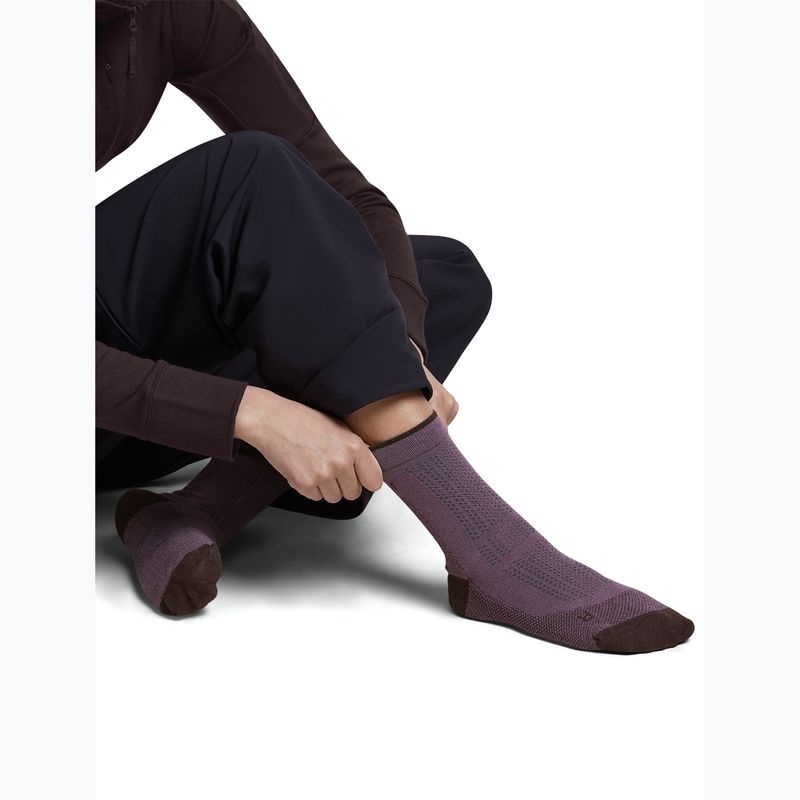 Women's socks Icebreaker Merino Hike+ Ultralight Quarter grey plum/bittersweet 4