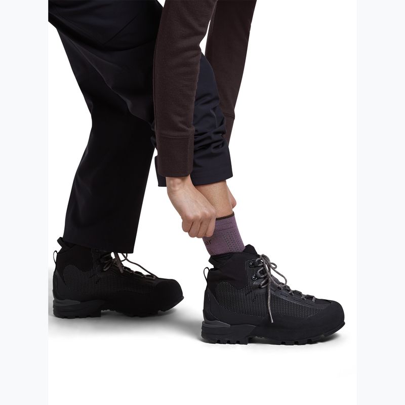 Women's socks Icebreaker Merino Hike+ Ultralight Quarter grey plum/bittersweet 5