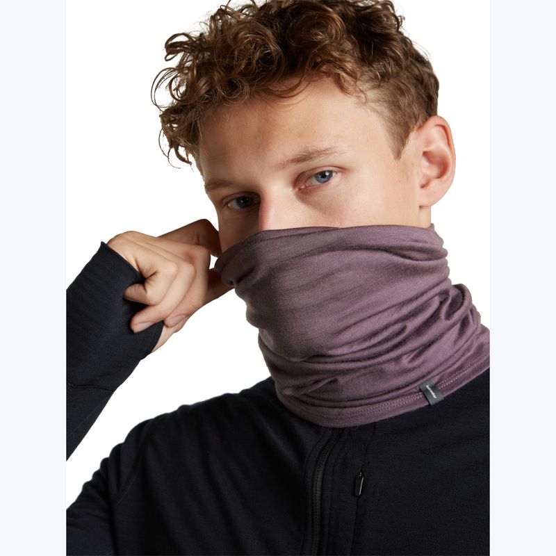 Multifunctional neck gaiter icebreaker Flexi Chute grey plum 4