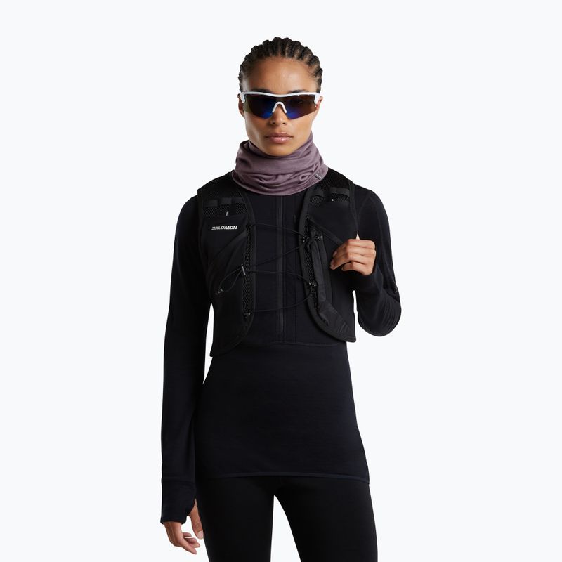 Multifunctional neck gaiter icebreaker Flexi Chute grey plum 5