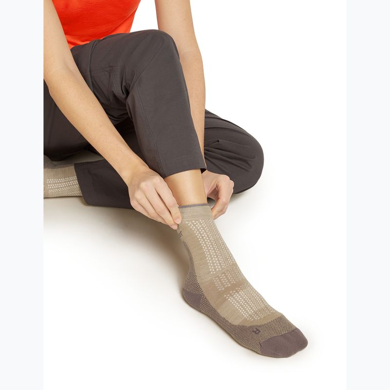 Women's socks Icebreaker Merino Hike+ Ultralight Quarterpink quartz/porcini 4