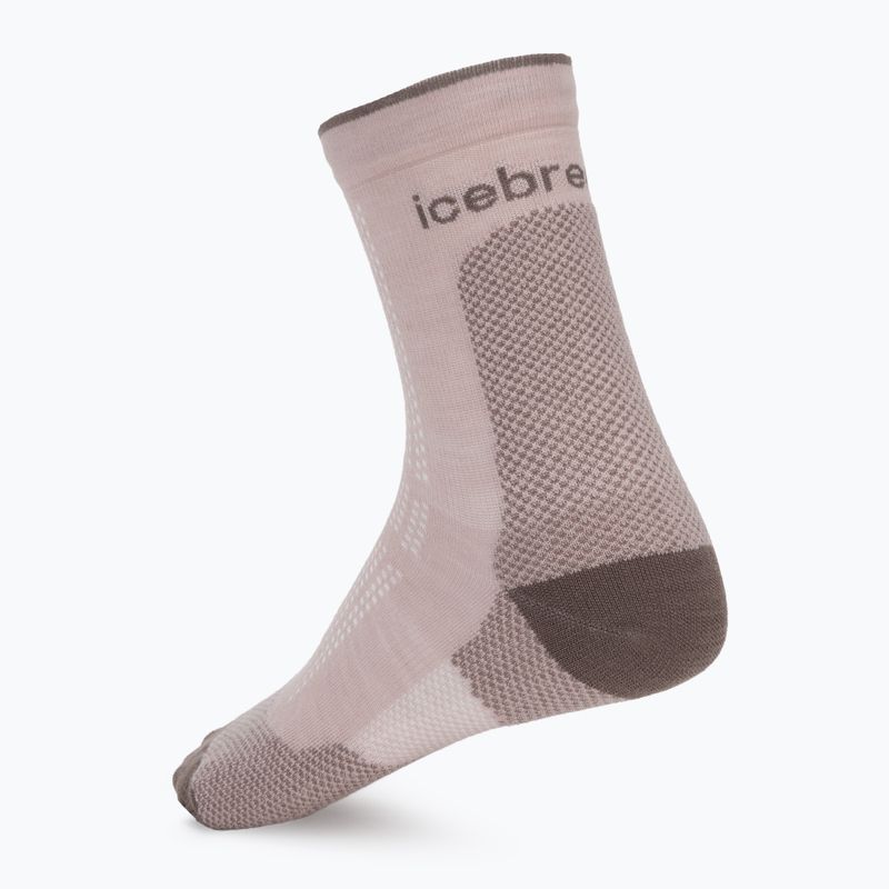 Women's socks Icebreaker Merino Hike+ Ultralight Quarterpink quartz/porcini 2