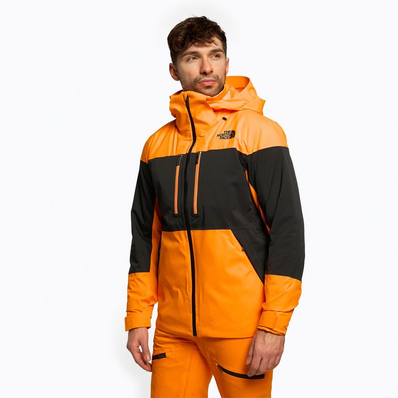 Men's ski jacket The North Face Chakal orange and black NF0A5GM37Q61