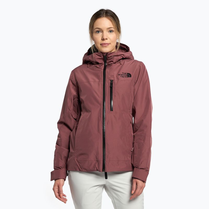 The North Face Descendit women's ski jacket maroon NF0A4R1R6R41