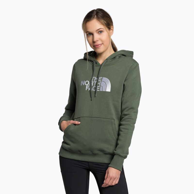 Women's trekking sweatshirt The North Face Drew Peak Pullover Hoodie green NF0A55ECNYC1