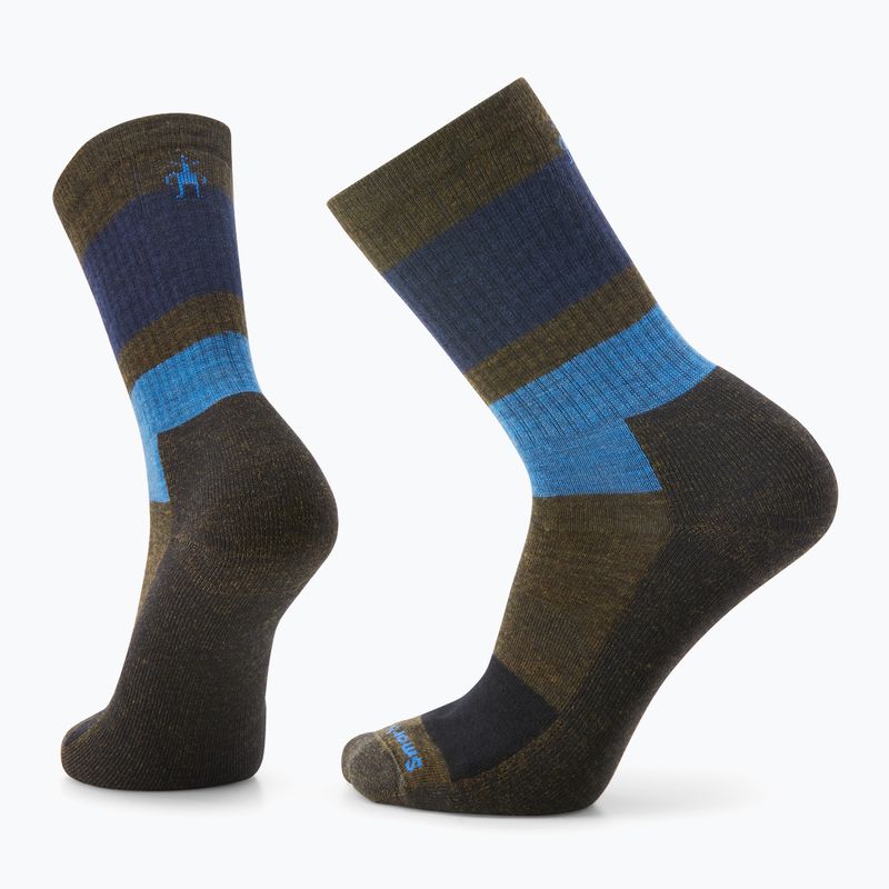 Smartwool Everyday Blocked Stripe Crew green-blue trekking socks SW001940D11 4