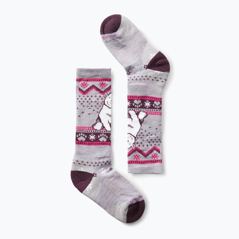 Smartwool children's socks Wintersport Full Cushion Polar Bear Pattern OTC purple eclipse 6