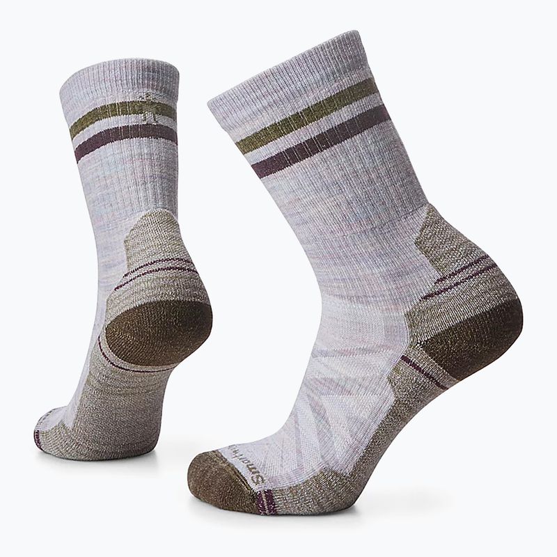 Women's trekking socks Smartwool Hike Light Cushion Tube Stripe Crew purple eclipse 6