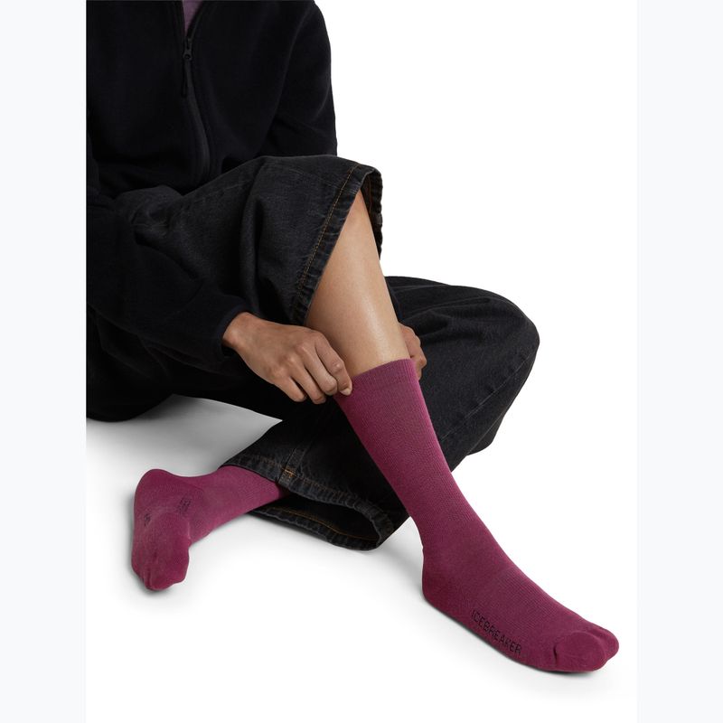 Women's socks Icebreaker Merino Lifestyle Light Crew dark berry 4