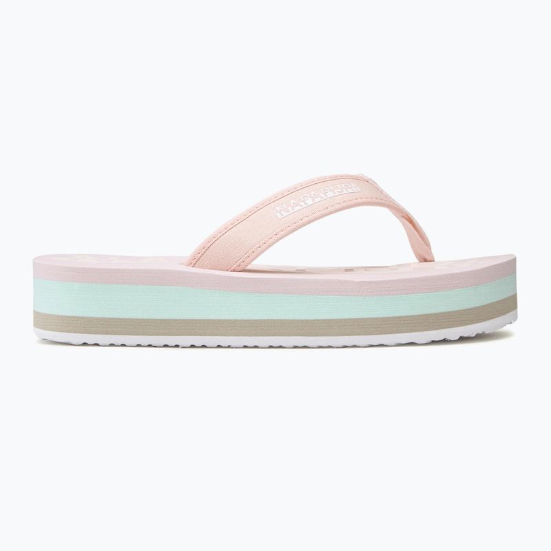 Napapijri women's flip flops NP0A4HL1 pale pink new 8