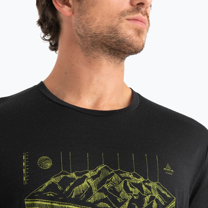 Men's thermal top icebreaker Merino 150 Tech Lite II Tee Alps 3D black 3