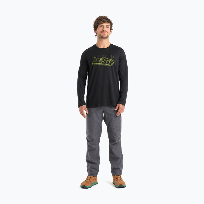 Men's thermal top icebreaker Merino 150 Tech Lite II Tee Alps 3D black 4