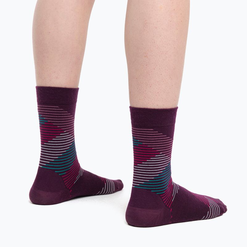Icebreaker women's trekking socks Lifestyle Fine Gauge Crew Dashes 3