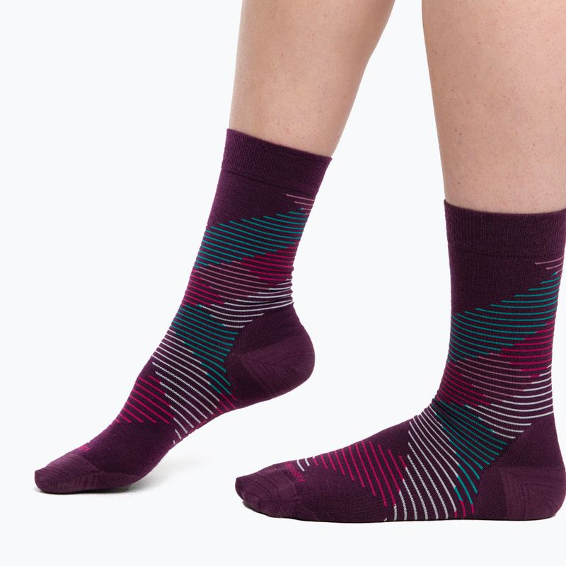 Icebreaker women's trekking socks Lifestyle Fine Gauge Crew Dashes 4