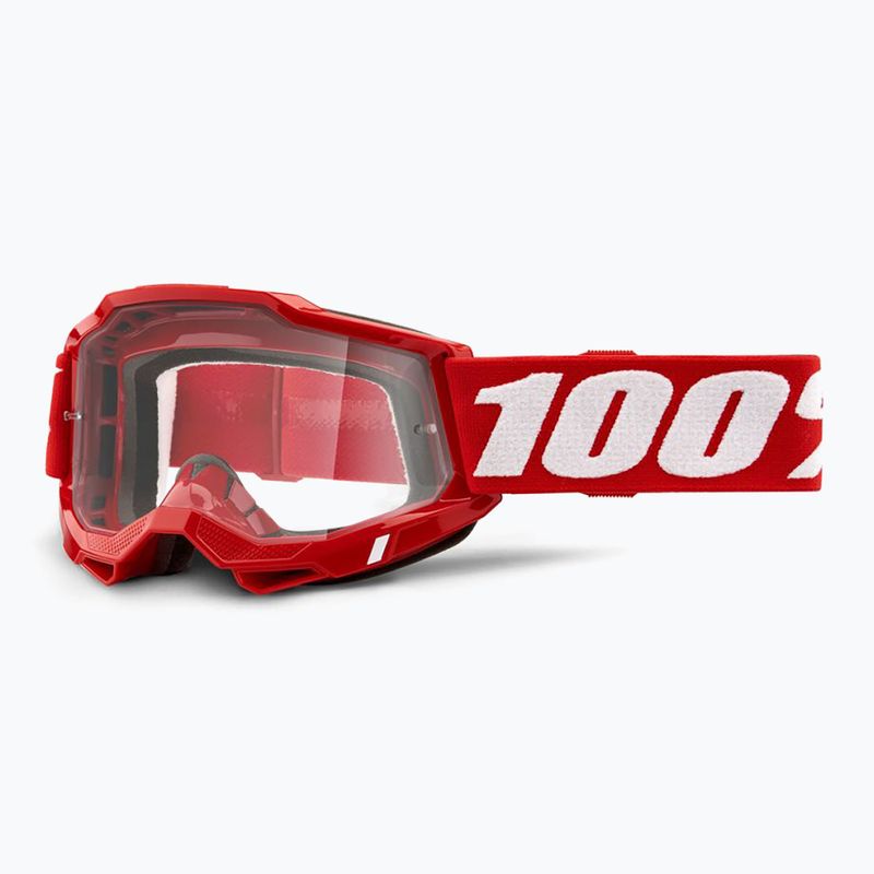 100% Accuri 2 neon/red/clear cycling goggles 5