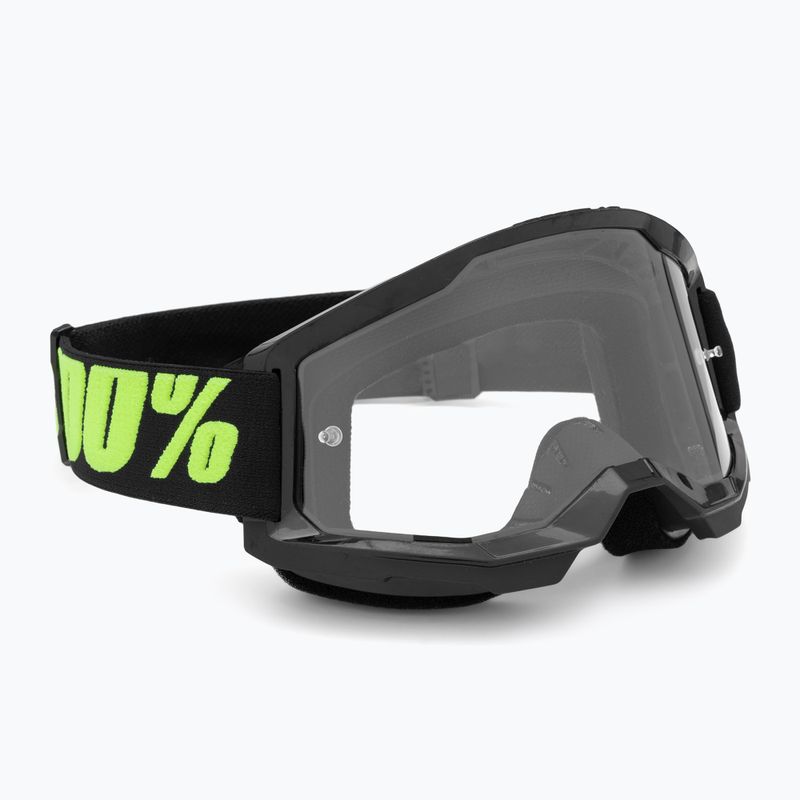 100% Strata 2 upsol/clear cycling goggles