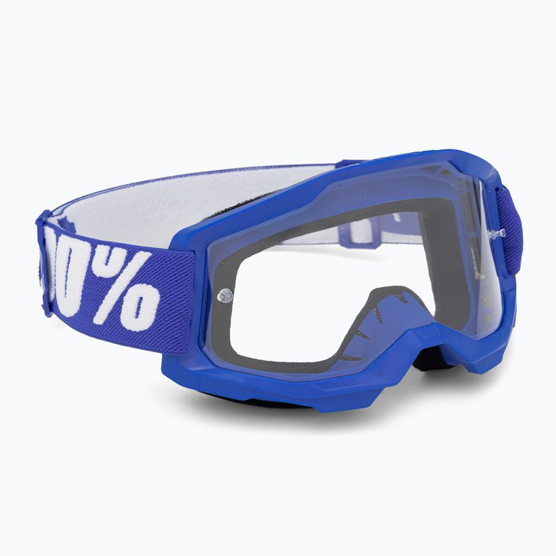 Children's cycling goggles 100% Strata 2 Junior blue/clear