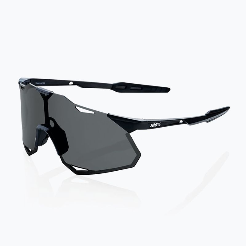 100% Hypercraft XS matte black/smoke sunglasses