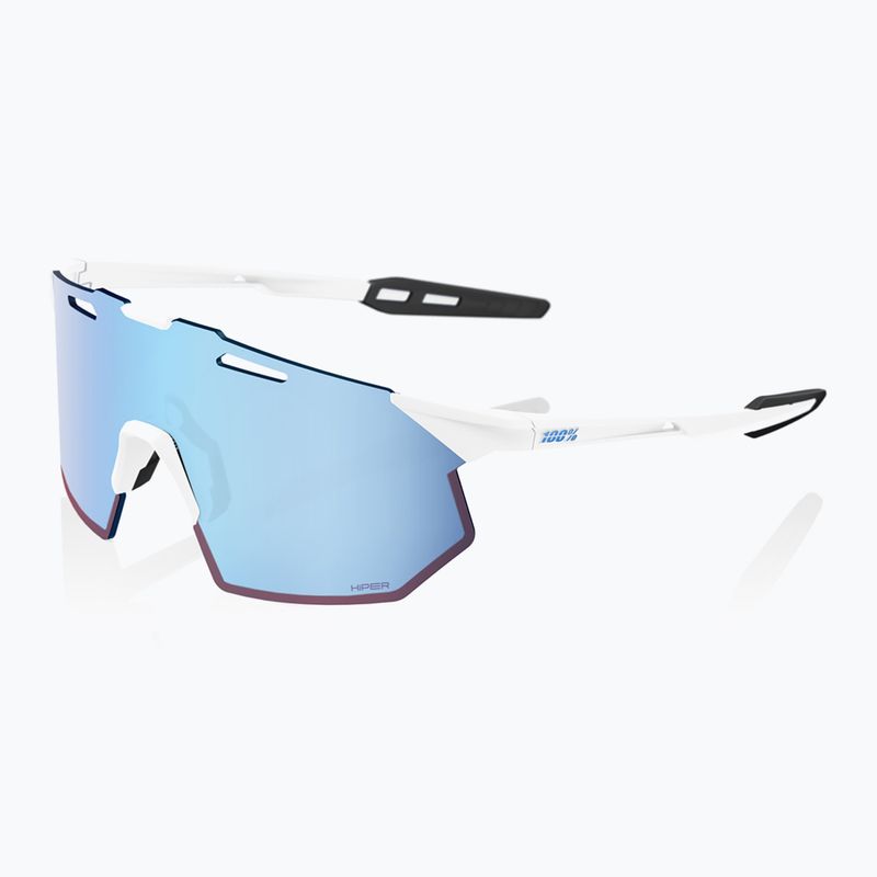 100% Hypercraft SQ soft tact white/hyper blue multilayer sunglasses