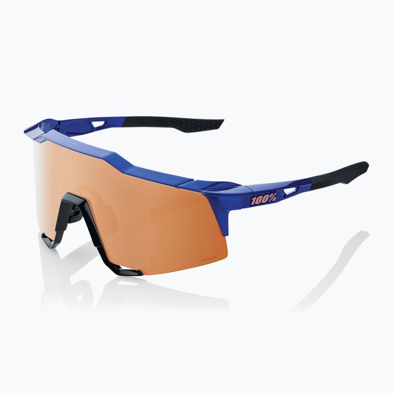 Sunglasses 100% Speedcraft gloss cobalt blue/hiper copper mirror