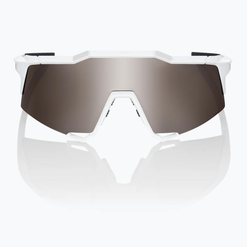 100% Speedcraft matte white/hyper silver mirror cycling goggles 60007-00006 8