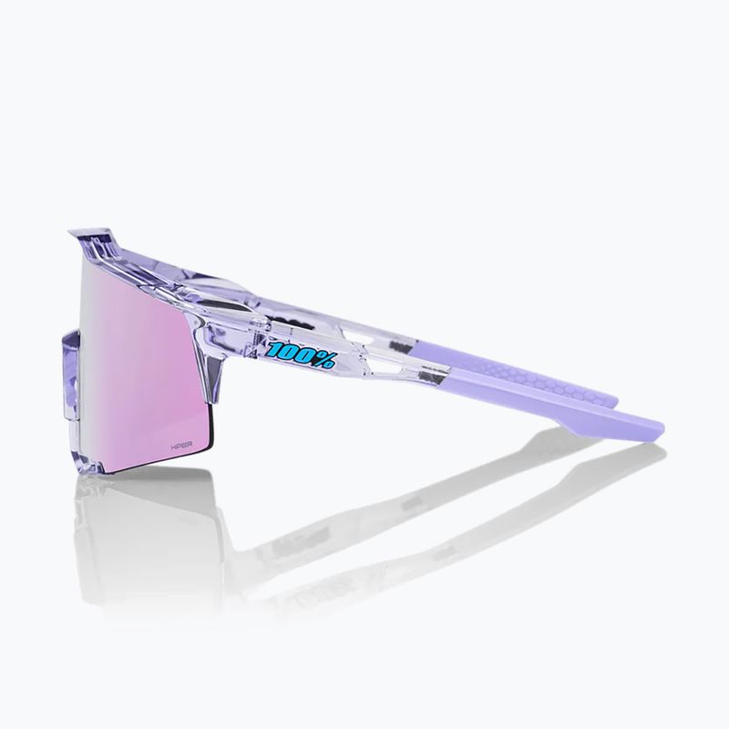 100% Speedcraft sunglasses polished translucent lavender/hiper lavender mirror 3