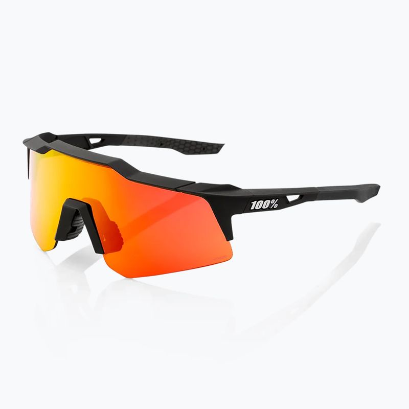 100% Speedcraft XS soft tact black/hiper red multilayer mirror sunglasses