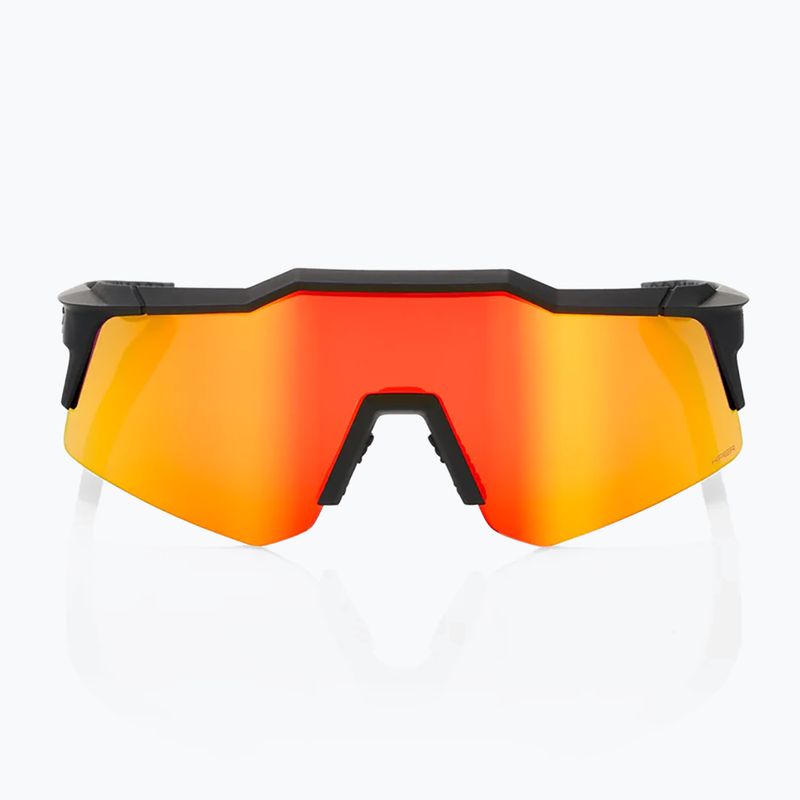 100% Speedcraft XS soft tact black/hiper red multilayer mirror sunglasses 2