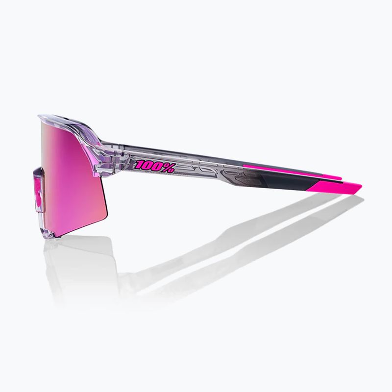Sunglasses 100% S3 polished translucent/purple multilayer mirror 2
