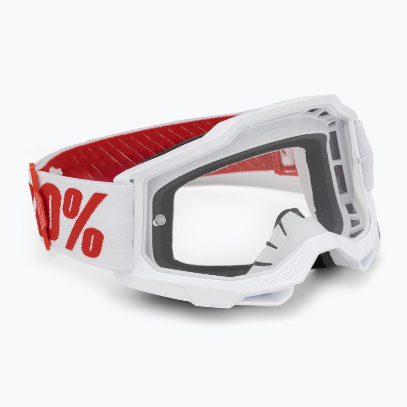 100% Accuri 2 pure/clear cycling goggles