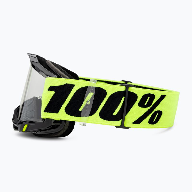 100% Accuri 2 neon yellow/clear cycling goggles 4