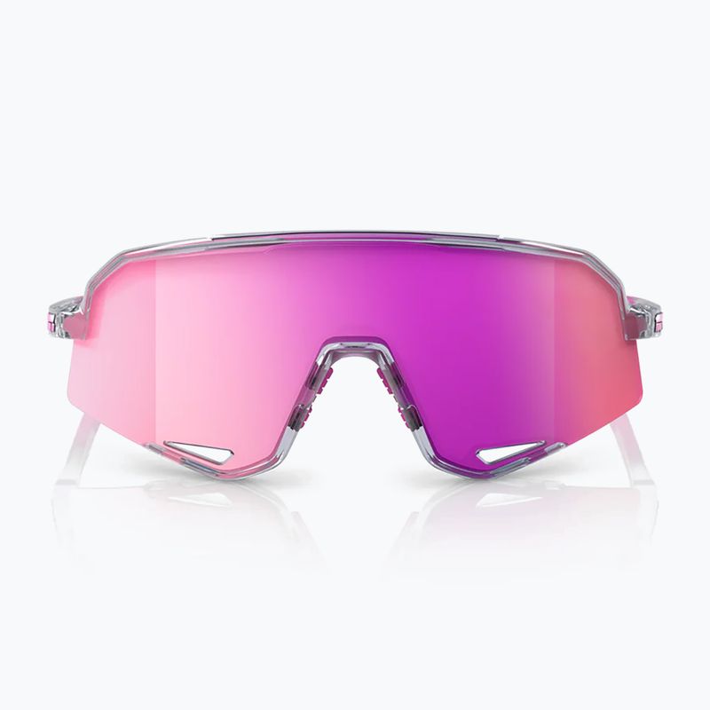 100% Slendale sunglasses polished translucent grey/purple multilayer mirror 2