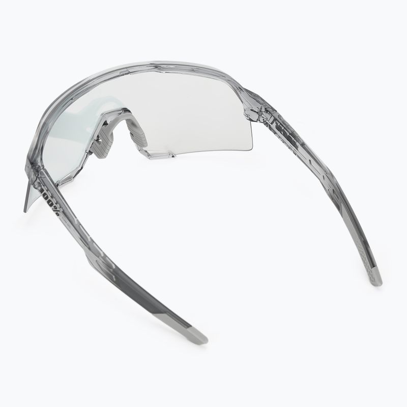 100% S3 polished translucent grey/rose gold mirror photochromic sunglasses 2