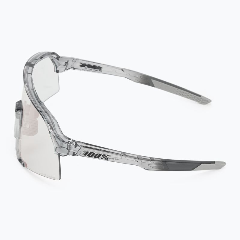 100% S3 polished translucent grey/rose gold mirror photochromic sunglasses 4
