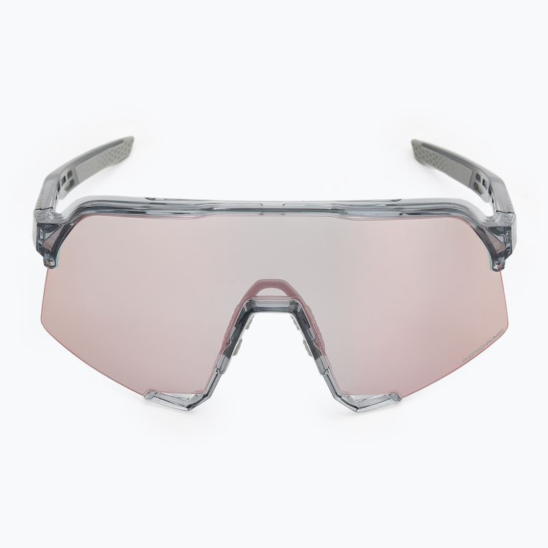 100% S3 polished translucent grey/rose gold mirror photochromic sunglasses 6