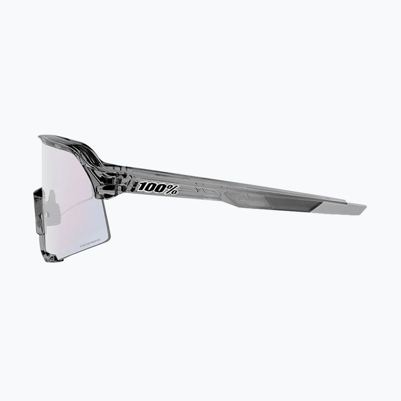 100% S3 polished translucent grey/rose gold mirror photochromic sunglasses 9